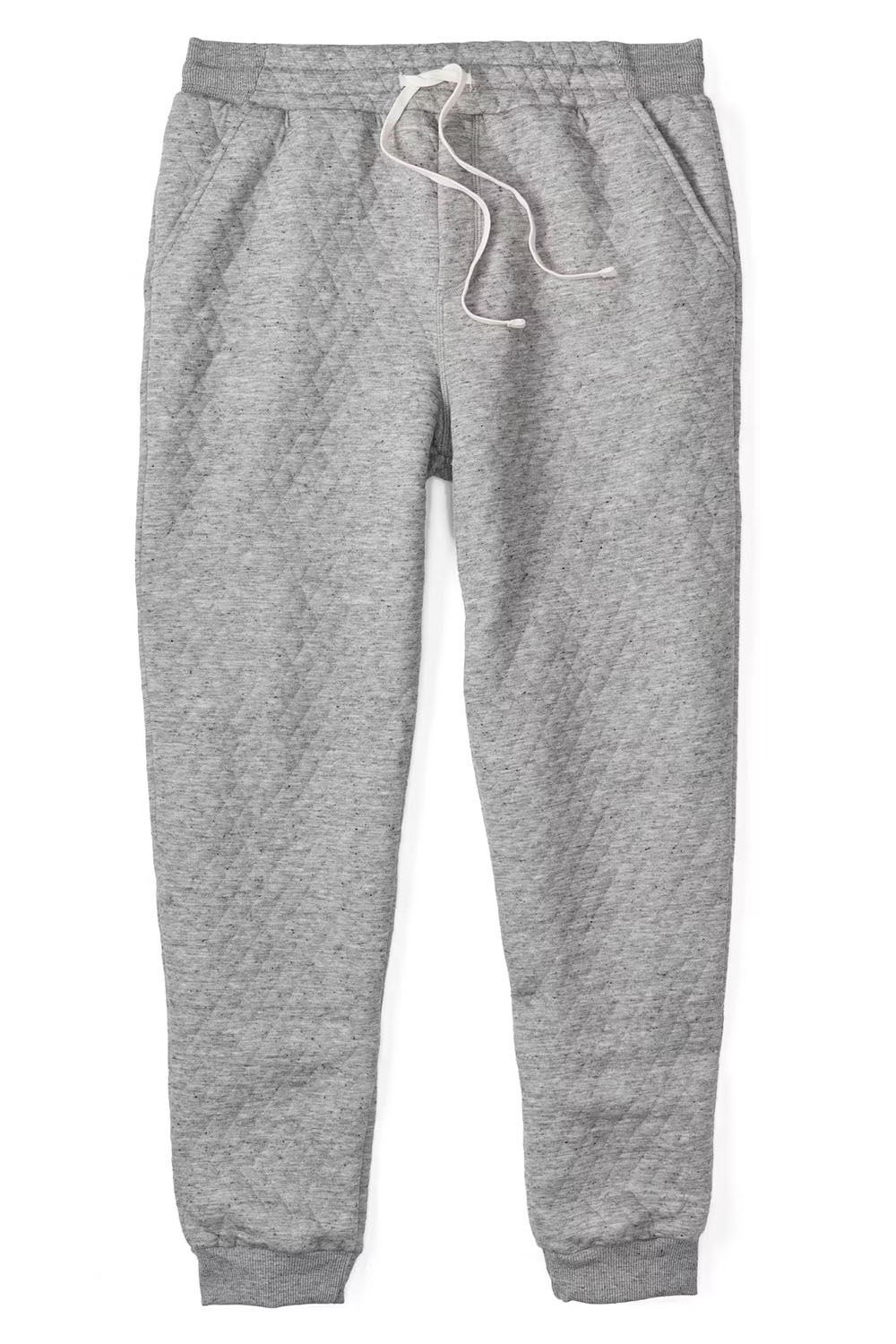 marine layer corbet quilted jogger grey heather flatlay