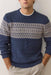 marine layer erik textured sweater navy front