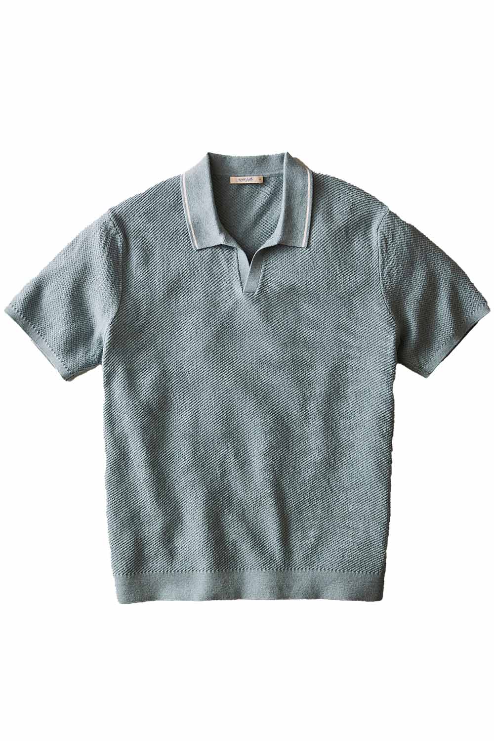 marine layer greyson sweater polo slate flatlay