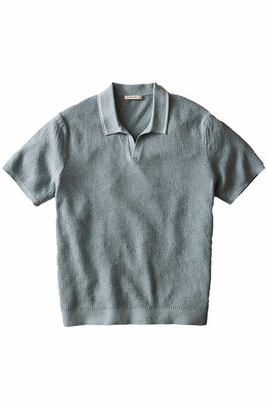 marine layer greyson sweater polo slate flatlay