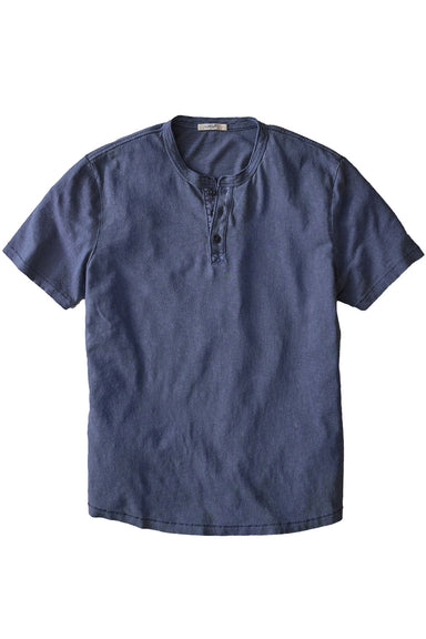 marine layer hemp cotton henley vintage indigo flatlay