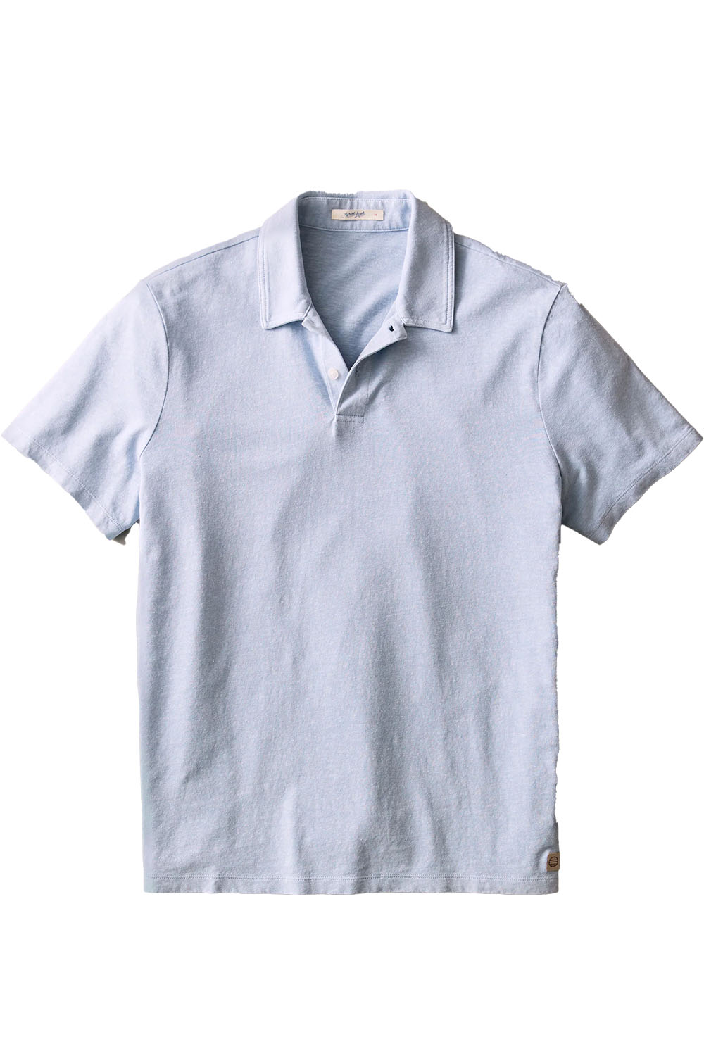 marine layer hemp resort polo soft chambray flatlay
