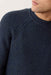 marine layer inverness crew sweater navy green detail