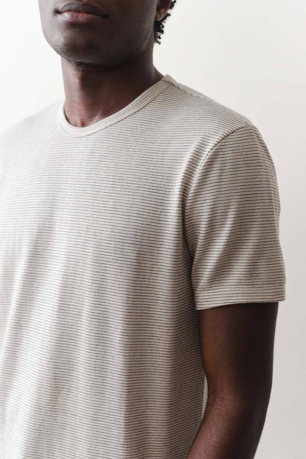 marine layer jacquard crew tee whitecap navy detail
