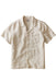 marine layer jacquard resort shirt natural tan flatlay