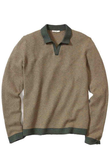 marine layer liam sweater polo barbour sable flatlay