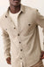 marine layer pacifica overshirt taupe herringbone profile