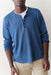 marine layer pacifica stretch henley dark indigo front