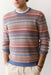 marine layer reed jacquard sweater multi baja stripe front