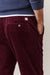 marine layer saturday cord pant dark burgundy back detail