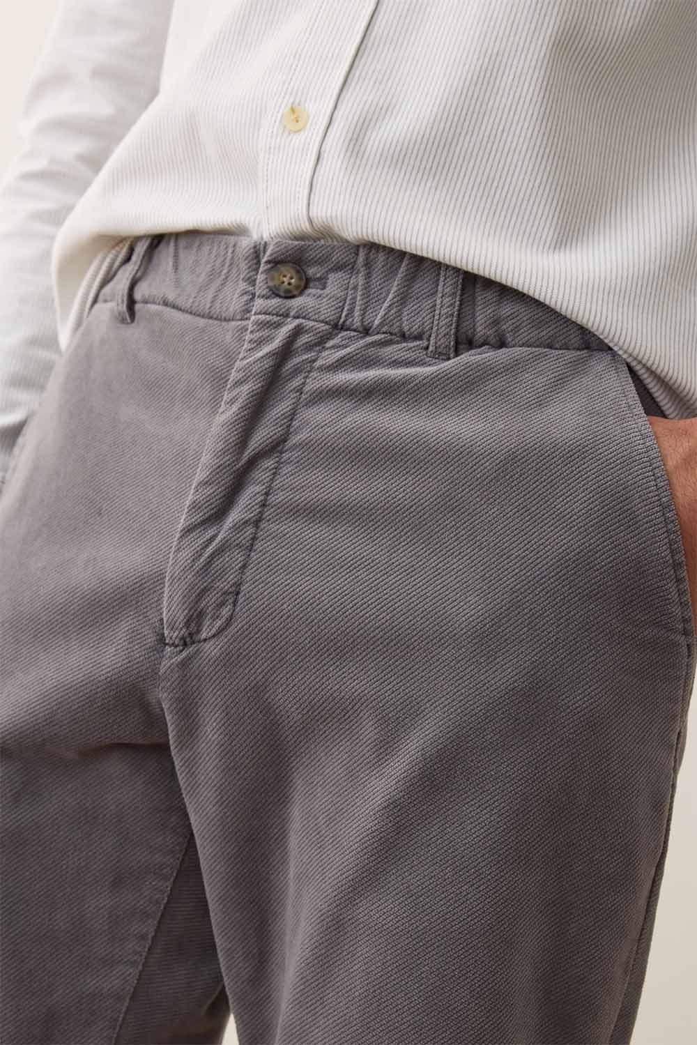 marine layer saturday moleskin chino mockingbird detail