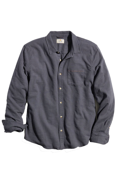 marine layer stretch selvage shirt india ink flatlay