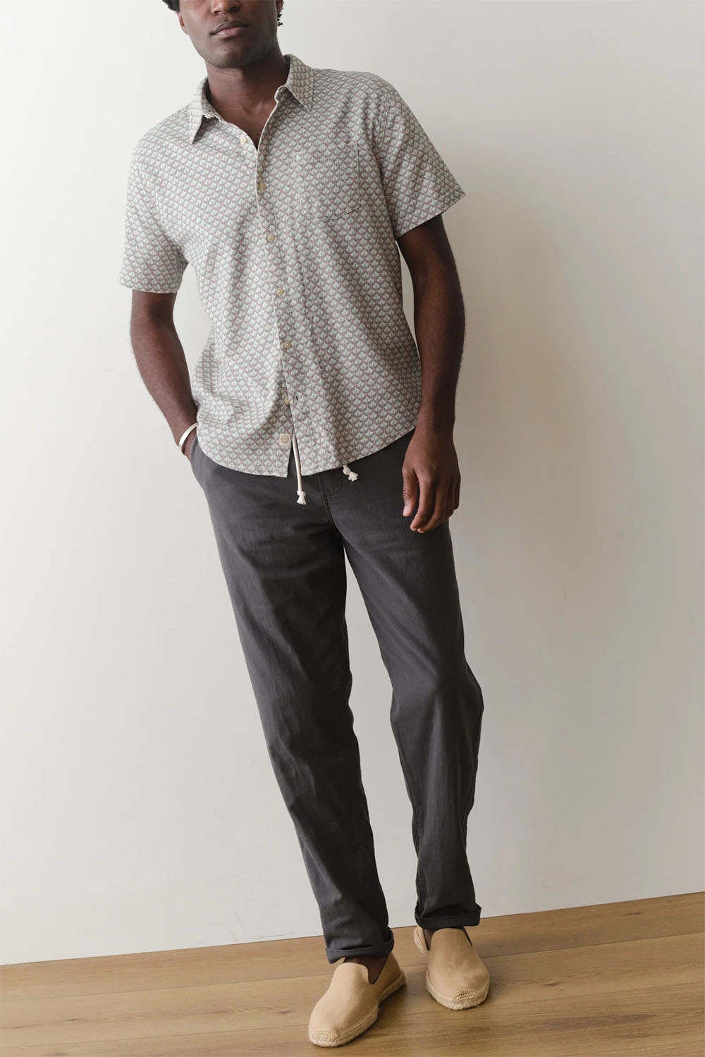 marine layer stretch selvage shirt lt blue agave print