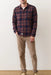 marine layer tahoe flannel shirt navy burgundy plaid 