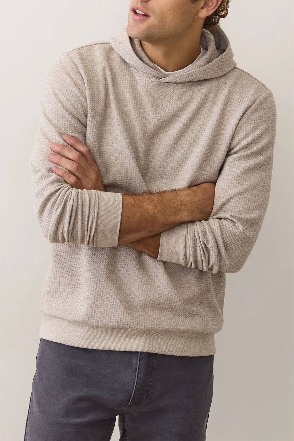 marine layer waffle hoodie oatmeal profile