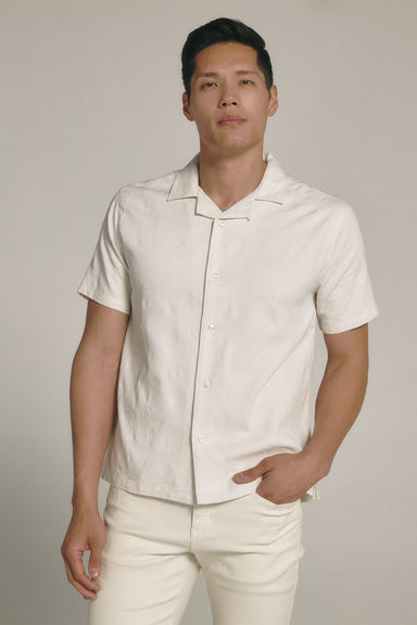 7 Diamonds - Caspian Camp Shirt - Natural - Front