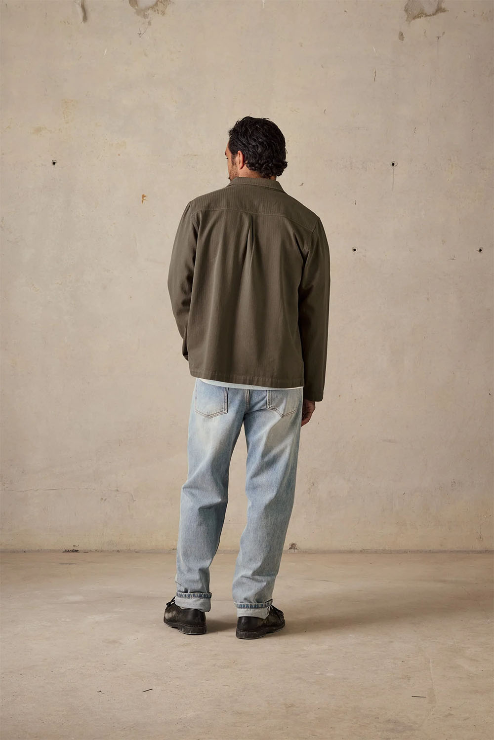 mctavish chore jacket green back