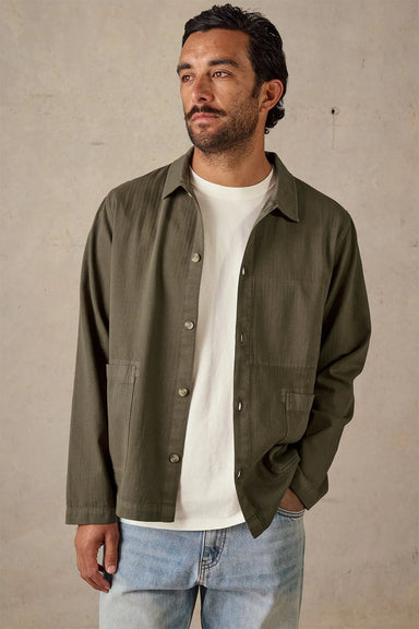 mctavish chore jacket green front