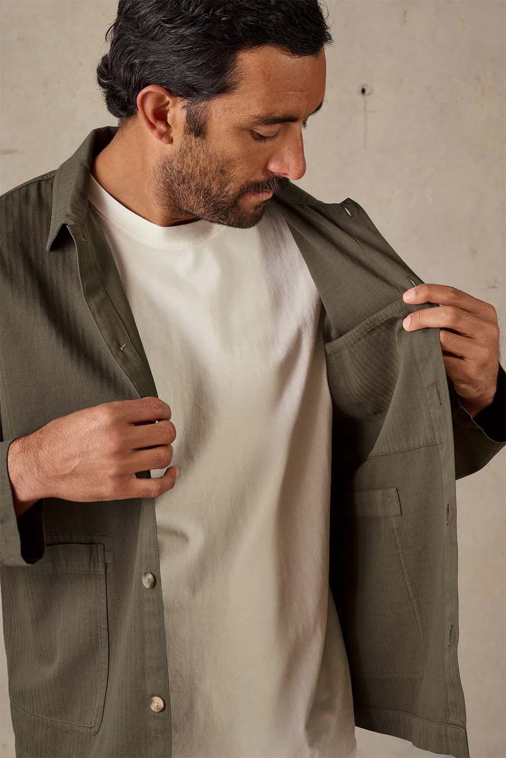 mctavish chore jacket green inside