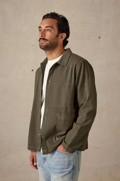 mctavish chore jacket green profile