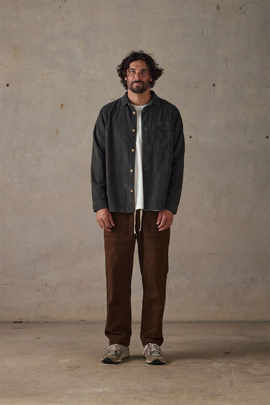 mctavish cord shirt slate front