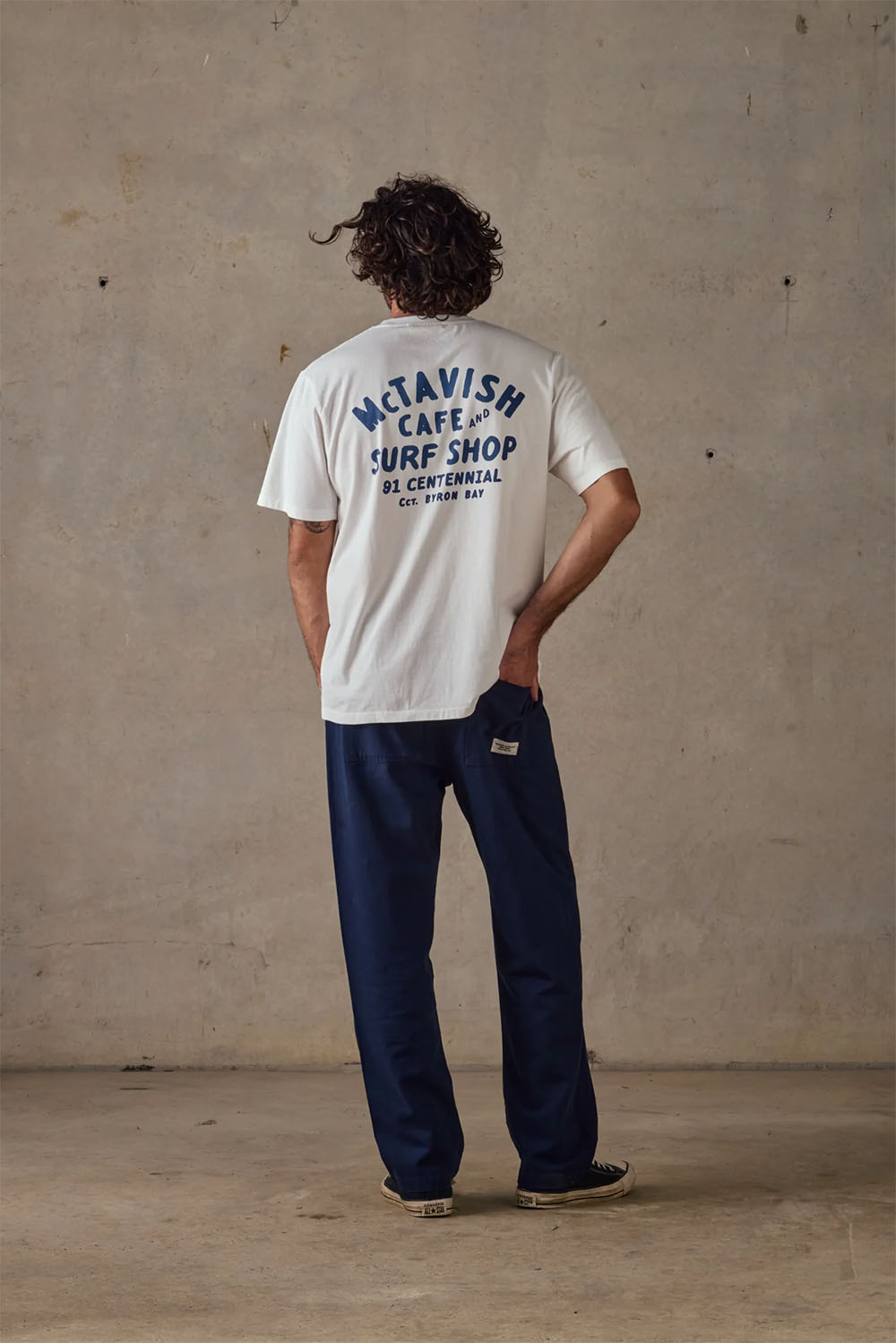 mctavish twill pants dark blue back