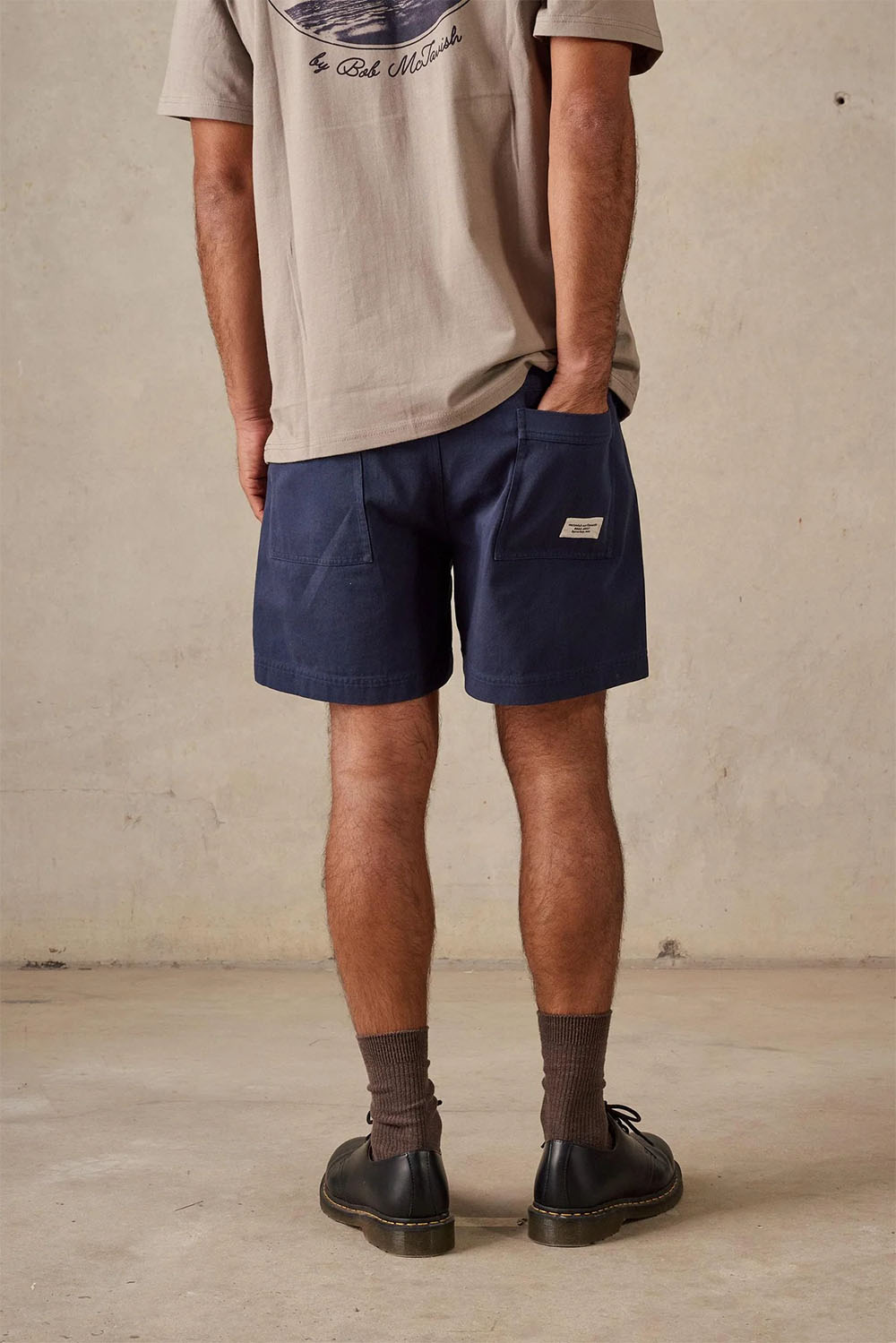 mctavish twill shorts dark blue back