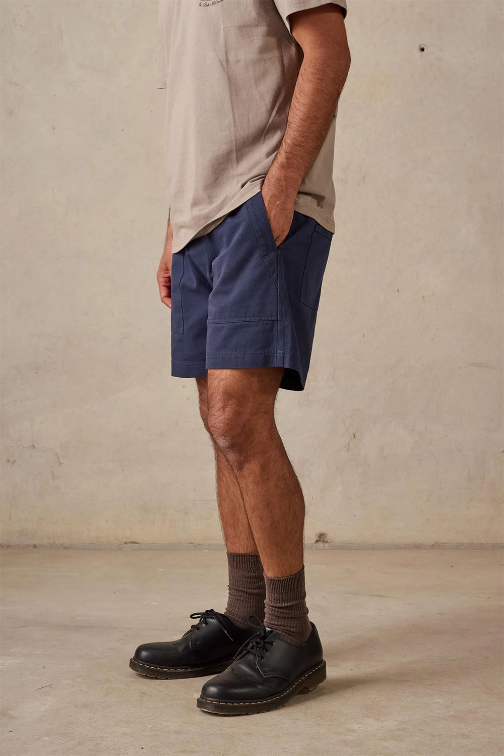 mctavish twill shorts dark blue side