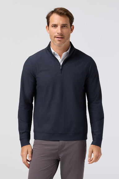 Mizzen+Main Easton Quarter Zip in Navy — Front view