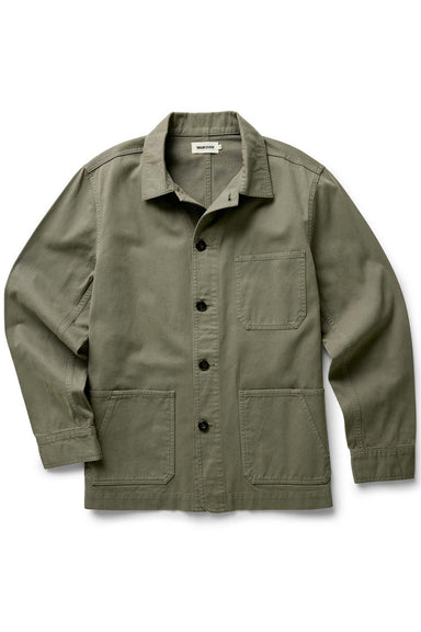 Taylor Stitch Ojai Jacket in Organic Smoked Olive — Flatlay view