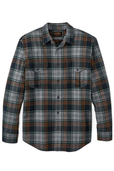 Filson LW ALASKAN GUIDE SHIRT Gray/Navy/Multi Plaid Flatlay