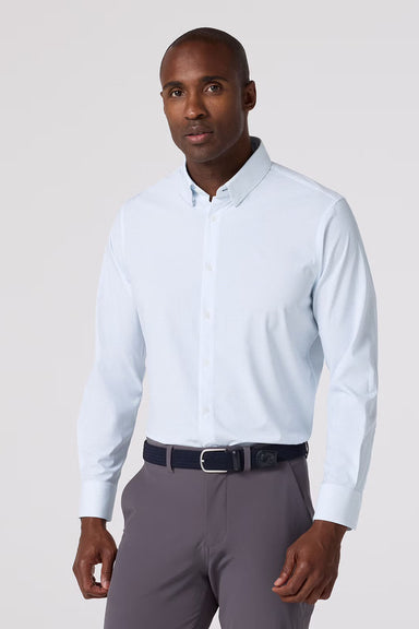 Mizzen + Main - Leeward LS - Cloud Blue Clover Dot - Front