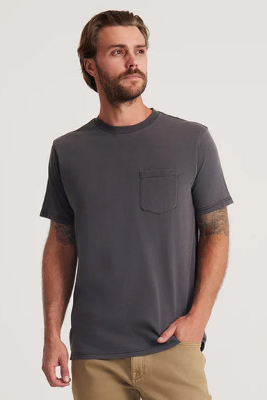 Roark Revival Made To Fade Tee in Washed Black — Front view