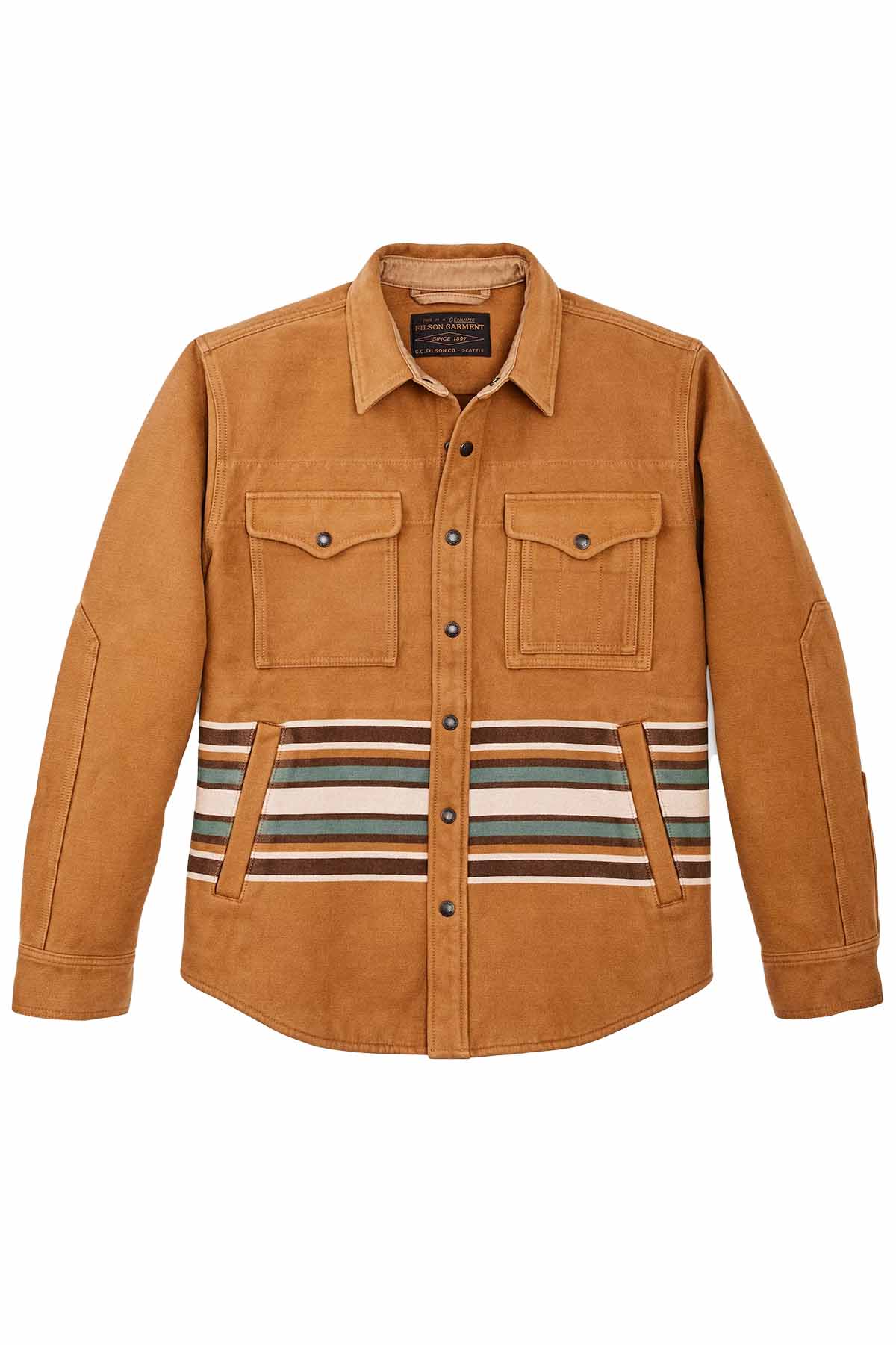 Filson - Beartooth Jac-Shirt - Golden Brown Multi Stripe - Front
