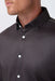 Mizzen + Main - Halyard Dress Shirt - Espresso Tonal Woven Tile - Collar Detail