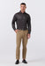Mizzen + Main - Halyard Dress Shirt - Espresso Tonal Woven Tile - Model Full Body