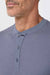Mizzen + Main - Henderson Henley - Dark Slate - Detail Placket