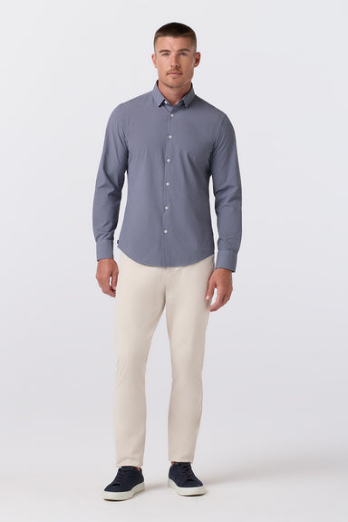 Mizzen + Main - Leeward Dress Shirt - Thistle Smith Plaid - Model Full Body