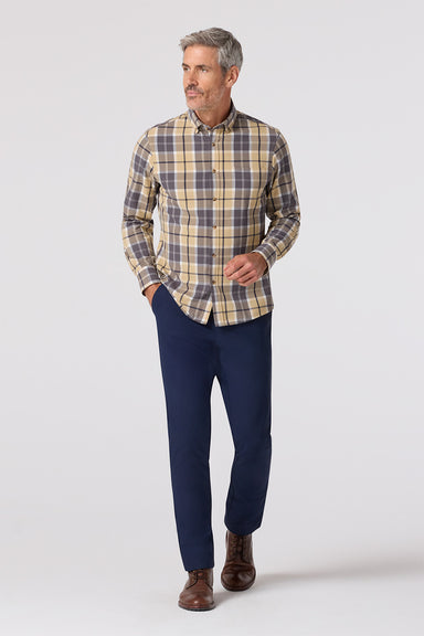 mizzen and main city flannel khaki timothy plaid