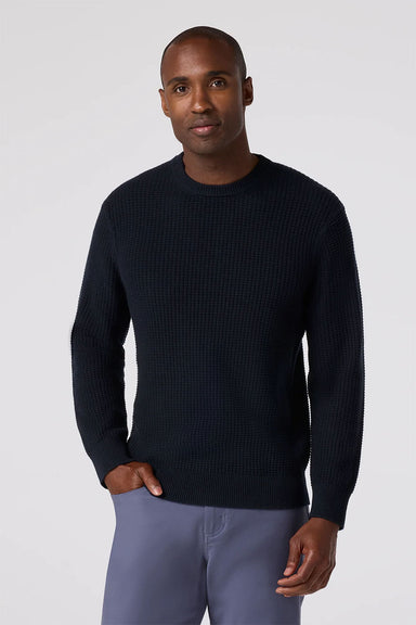 mizzen and main crawford crewneck sweater navy front