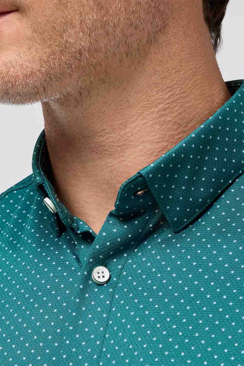 mizzen and main halyard ss dk teal dot detail