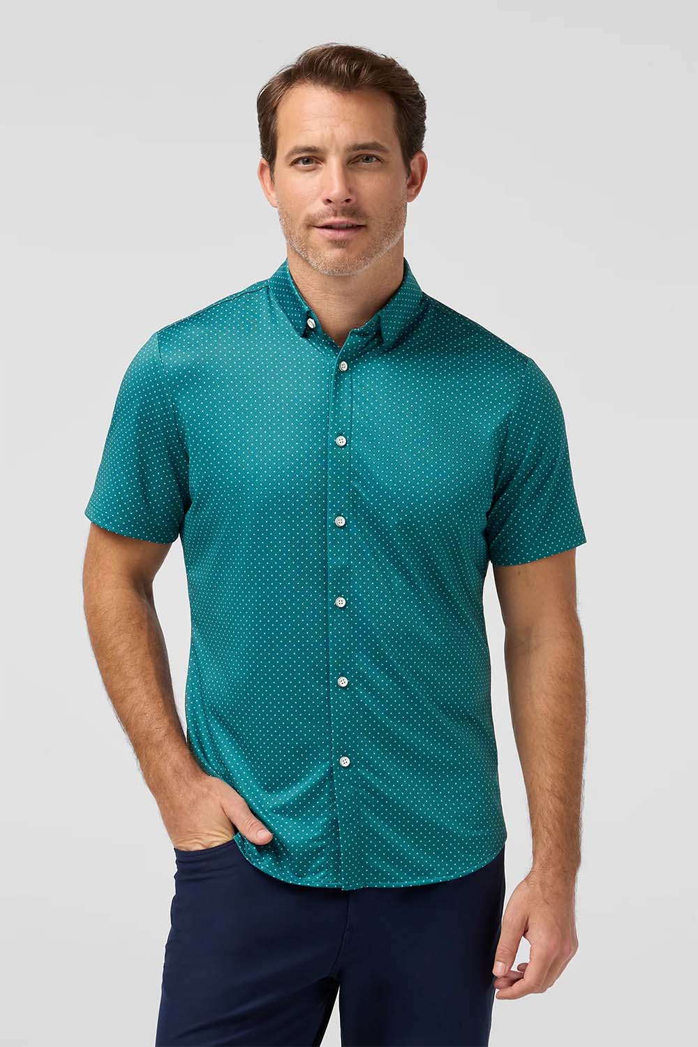 mizzen and main halyard ss dk teal dot front