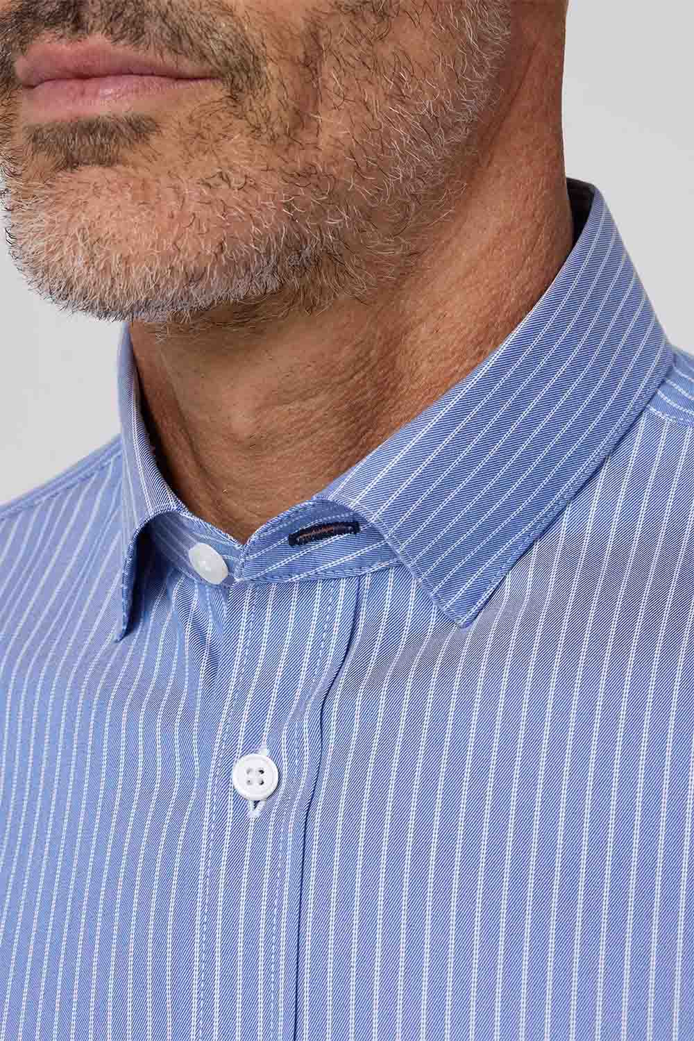 mizzen and main hilton ls cobalt chalk stripe detail