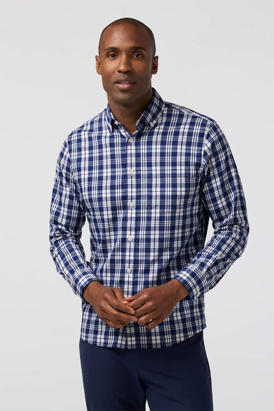 mizzen and main kennedy ls midnight navy beckett plaid front