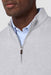 mizzen and main kpi quarter zip lt gray heather detail