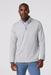 mizzen and main kpi quarter zip lt gray heather front