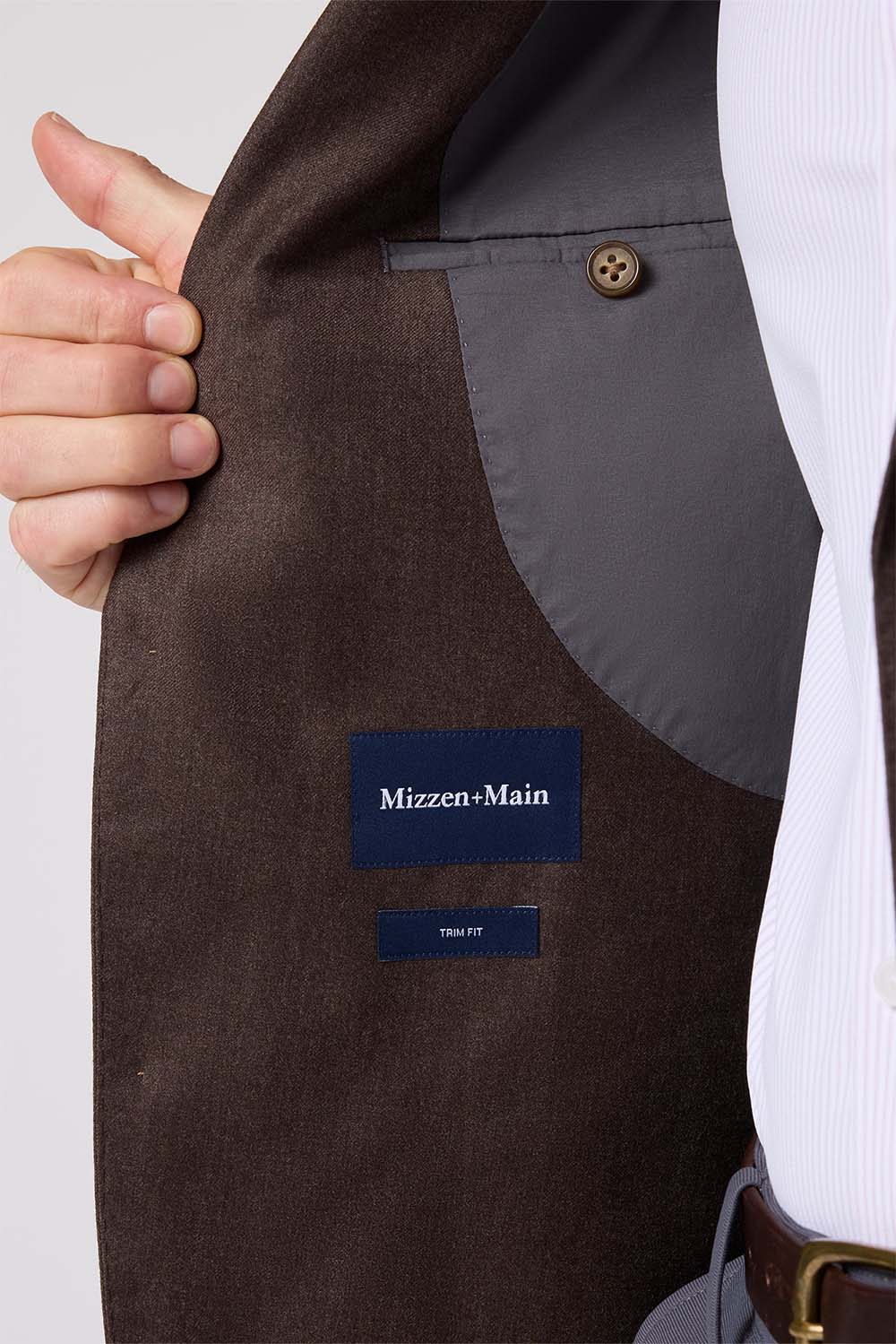 mizzen and main lavelle mw blazer espresso heather inside