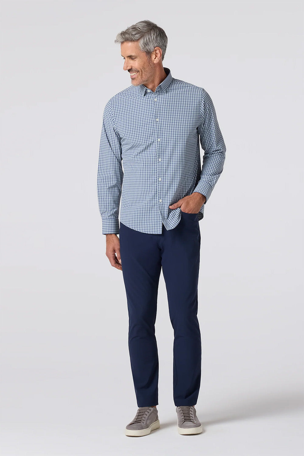 mizzen and main leeward ls aluminum crew gingham