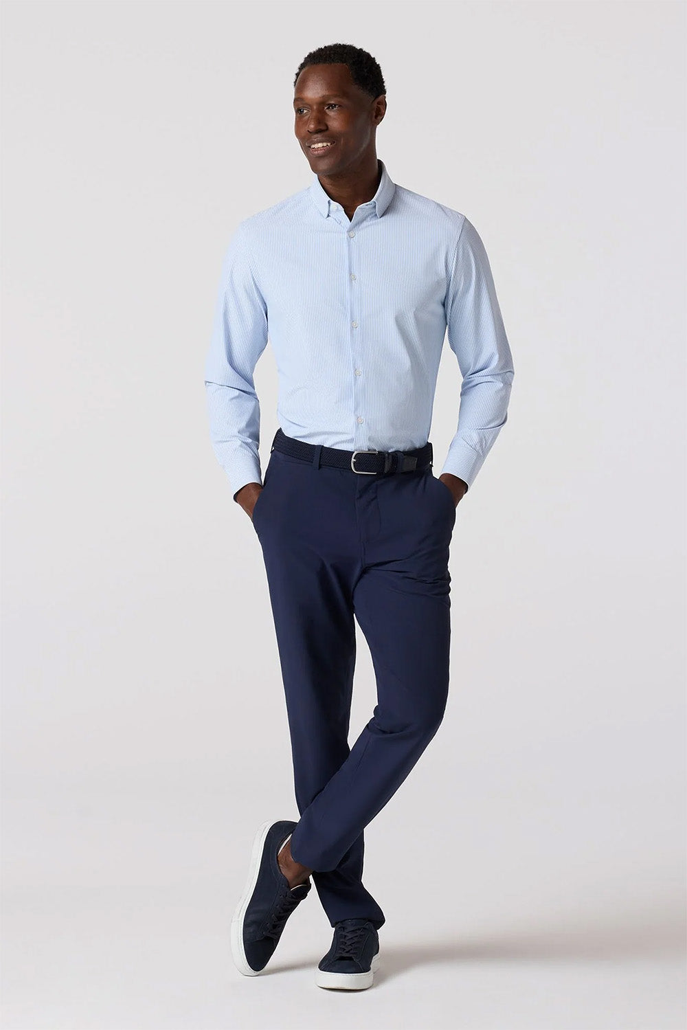 mizzen and main leeward ls bel air blue banker stripe