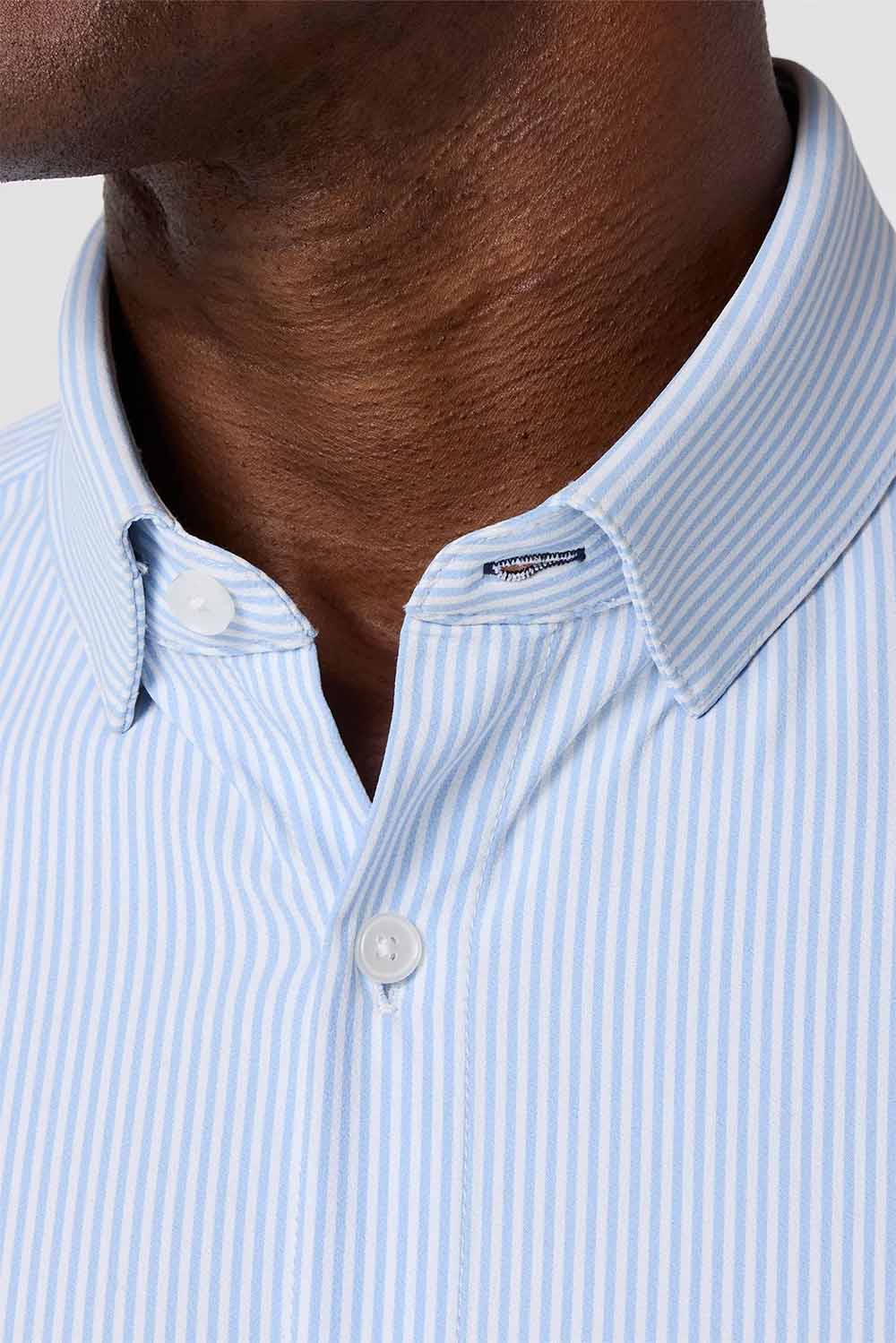 mizzen and main leeward ls bel air blue banker stripe detail